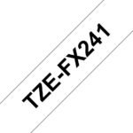 TZE-FX241 FLEXI-TAPE LAM.  18MM 8M BLACK ON WHITE