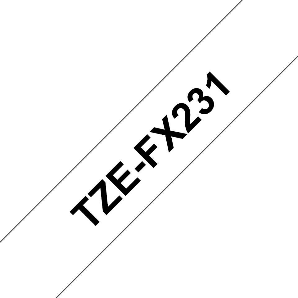 Img_36278998.jpg TZE-FX231 LAMINATED TAPE 12MM 8M BLACK ON WHITE - Image 1