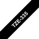 TZE335 12MM WHITE ON BLACK  TAPE TZe-335, White on black,  TZe, 1.2 cm, 8 m, 1.2 cm