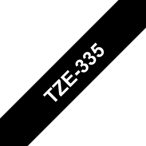 TZE335 12MM WHITE ON BLACK  TAPE TZe-335, White on black,  TZe, 1.2 cm, 8 m, 1.2 cm
