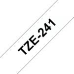 Tape Black on White 18mm TZe241, Black on white, TZe,  1.8 cm, 8 m, 1 pc(s), Blister