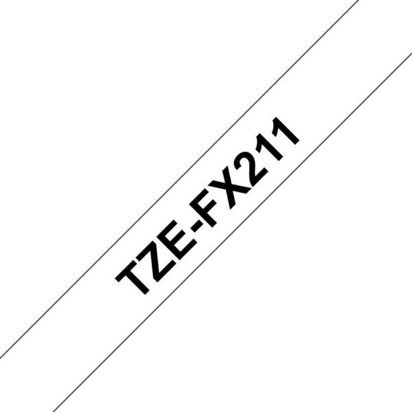 TZE-FX211 FLEXI-TAPE LAMIN.  8M BLACK ON WHITE