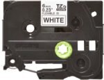 Tape Black on White 6mm Laminated tape, Black on  white, TZe, Black, Thermal transfer, Brother, PT-2100VP, PT-2730, PT-7600, - Image 3