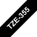 Tape White on Black 24mm Laminated tape 24mm, White on  black, TZe, Thermal transfer, Brother, PT-7600, PT-2430PC, PT-2700, PT-2730,