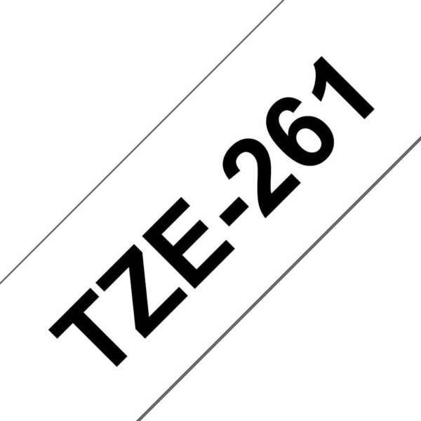 TZE261 36MM BLACK ON WHITE  TAPE TZe-261, TZ, 8 m, Box,  3.6 cm