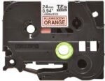 TZE-B51 LAMINATED TAPE 24MM  5M BLACK ON SIGNAL ORANGE - Image 4