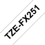 Tape Black on White 24mm Laminated tape, Black on  white, TZe, Thermal transfer, Brother, PT-2430PC, PT-2700, PT-9600, PT-2730,