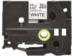 Tape Black on White 24mm Laminated tape, Black on  white, TZe, Thermal transfer, Brother, PT-2430PC, PT-2700, PT-9600, PT-2730, - Image 3