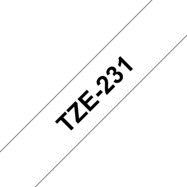 Tape Black on White 12mm