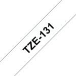 TZE131 12MM BLACK ON CLEAR  TAPE Labelling Tape 12mm,  Black on transparent, TZe, Gray, Thermal Transfer, Brother, GL-100, PT-1000,