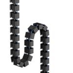 ADS06-132BL, Cable Spine,  Modular Vertebrae, Magnetic  Fixture, Universal, 130x9,9x3,2cm - Black