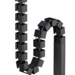 ADS06-133BL, Cable Spine,  Modular Vertebrae,  Screw-mounted, Magnetic Cable Cover, Universal, 128,7x9,9x3,3cm - Black