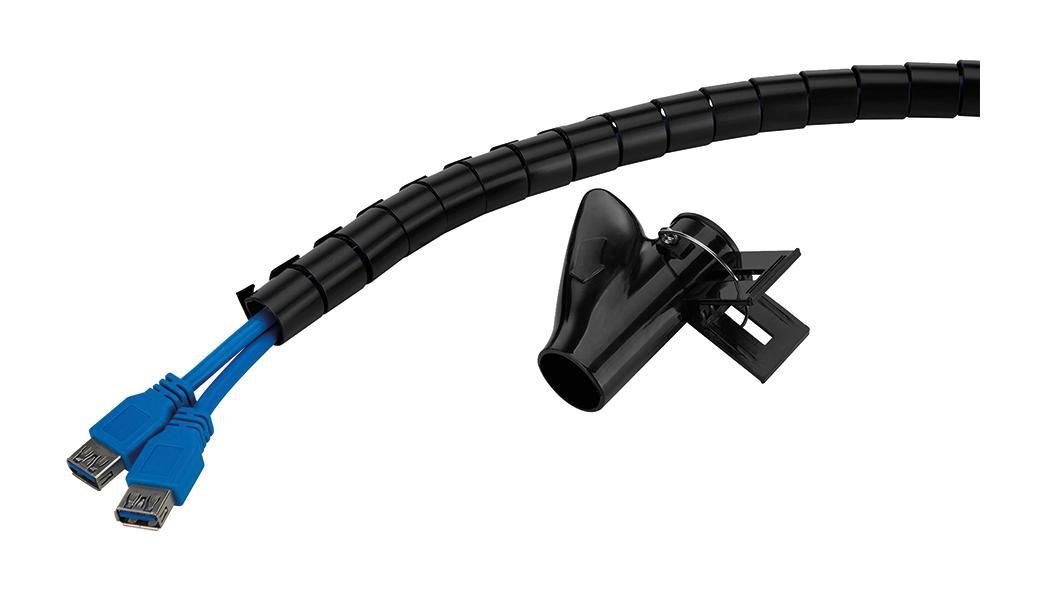Img_36313461.jpg ADS06-141BL, Cable Sleeve for 1-4 cables, 200x2x2cm, Universal - Black - Image 1