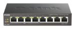 8xG+F+ENet RJ45 19" PoE 16 Gbps, MDI/MDIX, Black