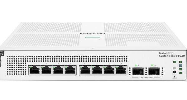 ARUBA ION 1930 8G 2SFP 12 Aruba Instant On 1930,  Managed, L2+, Gigabit Ethernet (10/100/1000), Power over Ethernet (PoE), Rack
