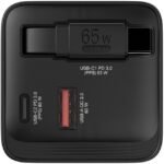 GaN Charger 65W 2 Port retr  cable US/EU/UK - Image 2