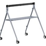 Floorstand with shelf for  Yealink 65" Meetingboard Pro,  silvergrey