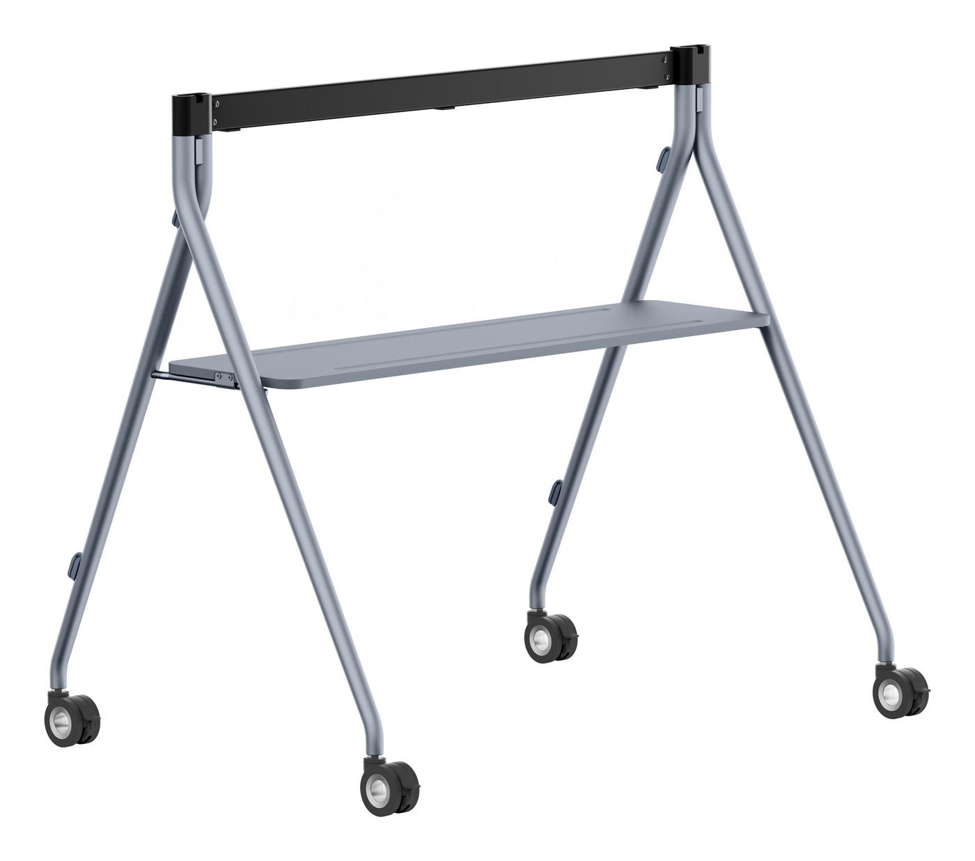 Img_36486470.jpg Floorstand with shelf for Yealink 65" Meetingboard Pro, silvergrey - Image 1