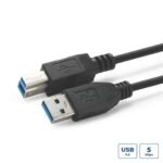 USB 3.2 Gen 1 A-B 5m M-M,  Black USB A/USB B, 5 m, 5 m,  USB A, USB B, 3.2 Gen 1 (3.1 Gen 1), Male/Male, Black