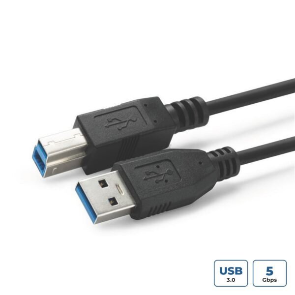 USB 3.2 Gen 1 A-B 5m M-M,  Black USB A/USB B, 5 m, 5 m,  USB A, USB B, 3.2 Gen 1 (3.1 Gen 1), Male/Male, Black