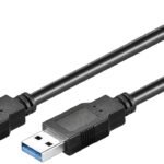 USB 3.2 Gen 1  A-A 5m M-M,  Black USB3.0, M/M, 5m, 5 m,  USB A, USB A, 3.2 Gen 1 (3.1 Gen 1), Male/Male, Black