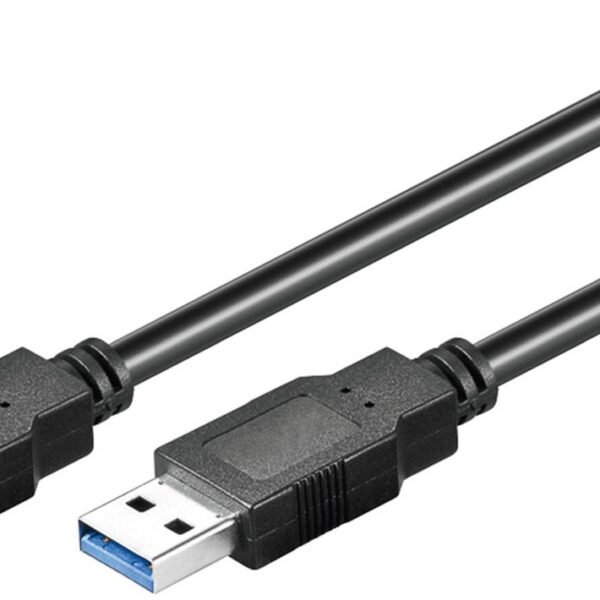 USB 3.2 Gen 1  A-A 5m M-M,  Black USB3.0, M/M, 5m, 5 m,  USB A, USB A, 3.2 Gen 1 (3.1 Gen 1), Male/Male, Black