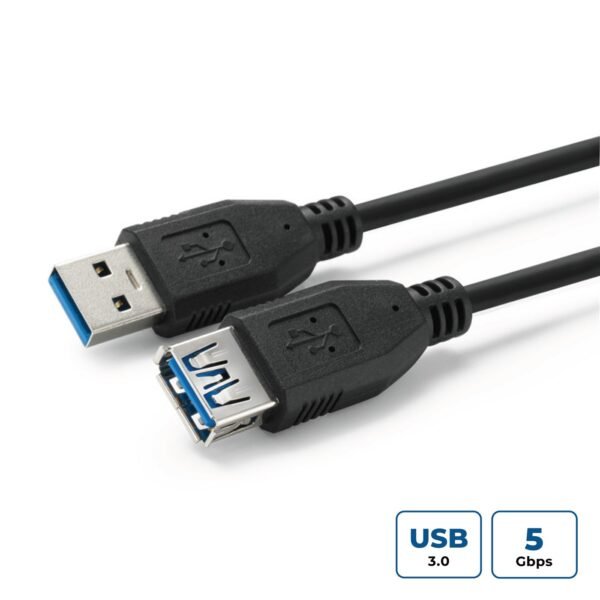 USB 3.2 Gen 1  A-A 5m M-F Black