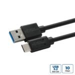 USB C-A 3.2 Gen 2 Cable, 0.25m USB-C Gen2 - USB 3.0 A Black,  20 X faster than USB 2.0, SuperSpeed data transmissions up to 10 Gbit/s