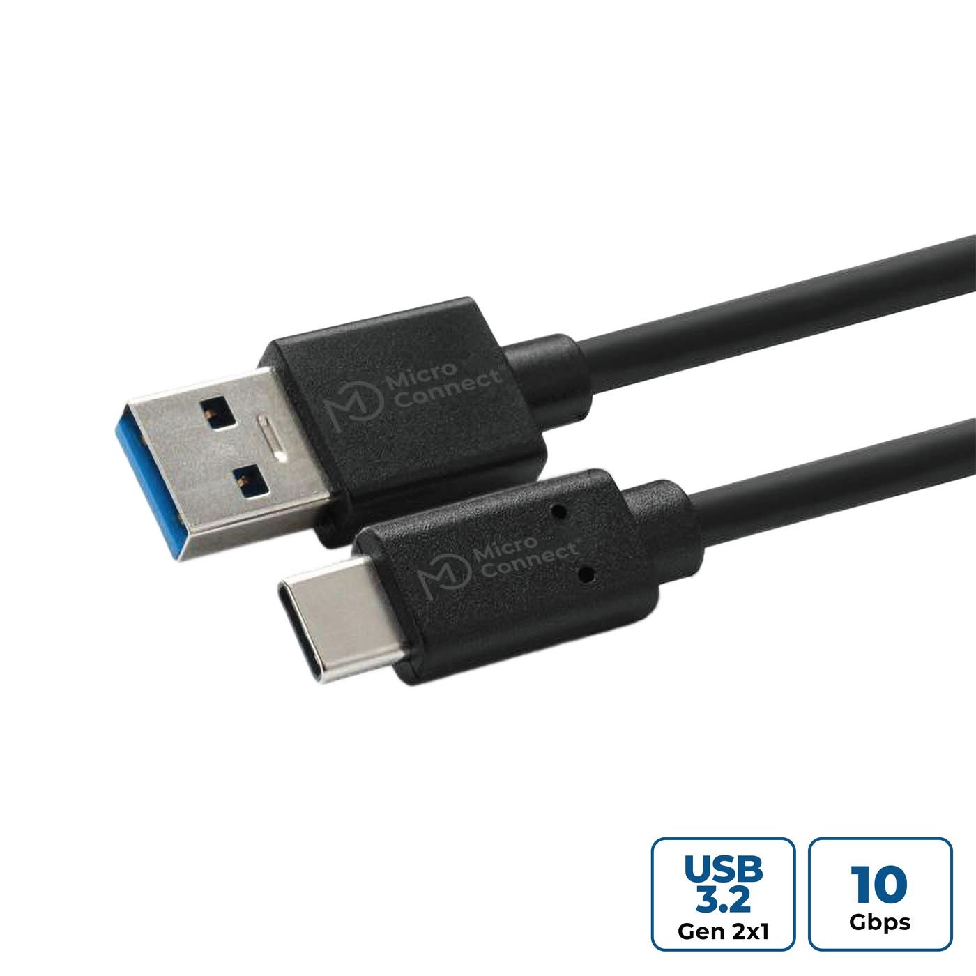 Img_36499985.jpg USB C-A 3.2 Gen 2 Cable, 0.25m USB-C Gen2 - USB 3.0 A Black, 20 X faster than USB 2.0, SuperSpeed data transmissions up to 10 Gbit/s - Image 1