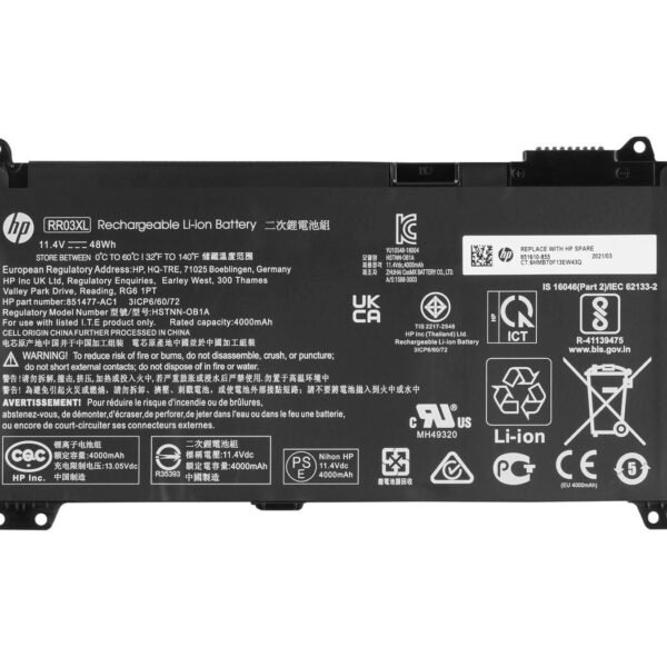 ASSY-BATT 4C 48WH 4.21AH LI RR03048XL-PR
