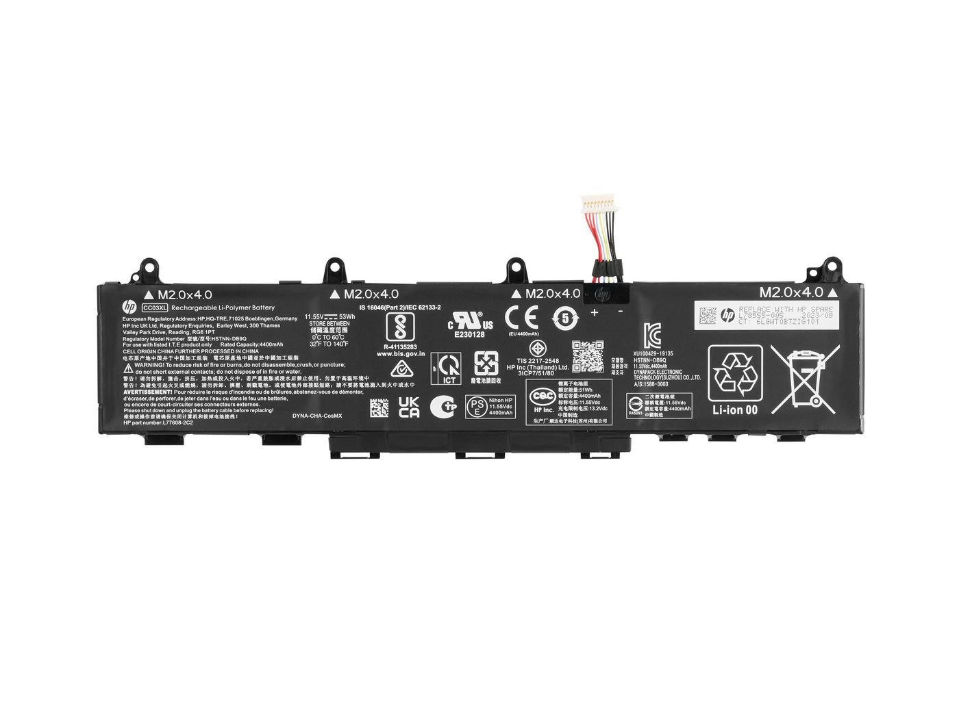 Img_36515695.jpg BATT 3C 53Wh 4.59Ah LI CC03053XL-PL L78555-002, Battery, 35.6 cm (14"), HP, ZBook Firefly 14 G7 - Image 1