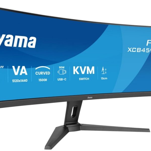 44,5" ETE DQHD  VA,5120x1440,450cd/m?,0,8ms,Sp eakers,USB-C Dock,DP, 2x HDMI,KVM,SB3.2x3,FreeSync,13cm Adj. Stand