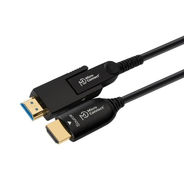 Premium Optic HDMI A-D Cable With HDMI Type A Adapter 40m  Support 4K 60Hz, 18 G/bps, YUV4:4:4, EDID/HDCP2.2/HDR/ARC