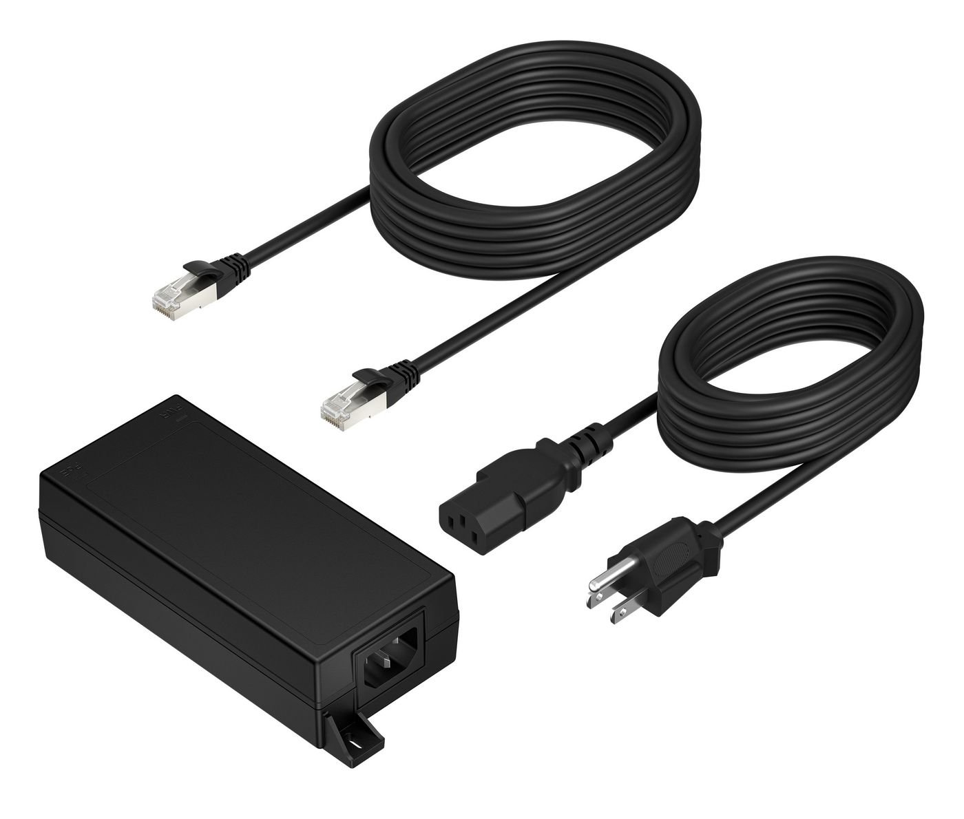 Img_36616554.jpg Poe++ 65W 2.5G Adapter With 3.66M Cat6A Cable And Power Cord Power Adapter/Inverter Indoor Black - Image 1
