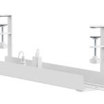 ADS07-121WH, Table Cable  Management Tray, Width 60cm,  Max 5 kg., Clamp-on Design, Universal, -White