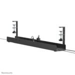 ADS07-120BL, Table Cable  Management Tray,  Width-Extendable 80-120cm, Max 5 kg., Clamp-on Design, Universal, -Black