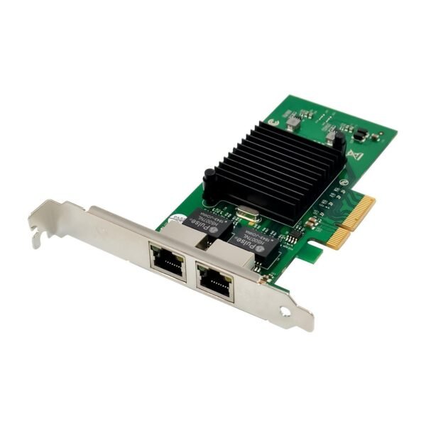 PCIe 82576 Dual network card Chipset : Intel?82576EB 2 x  RJ45 port (copper), Compatible with x4, 8x, and x16 full-height PCIe Slots