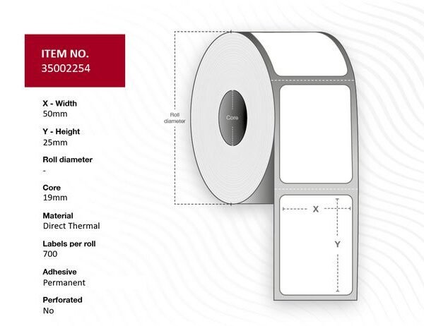 Capture 35002254 printer label White