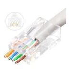 RJ45 UTP plug Cat6A for  AWG23-24 stranded/solid  conductor Easy-Connect 50 pcs box