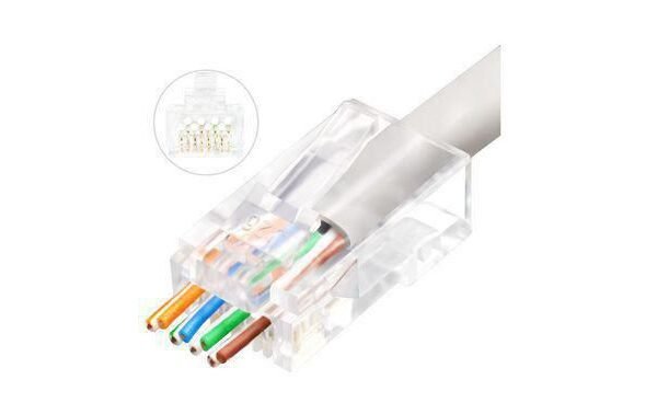 RJ45 UTP plug Cat6A for  AWG23-24 stranded/solid  conductor Easy-Connect 50 pcs box