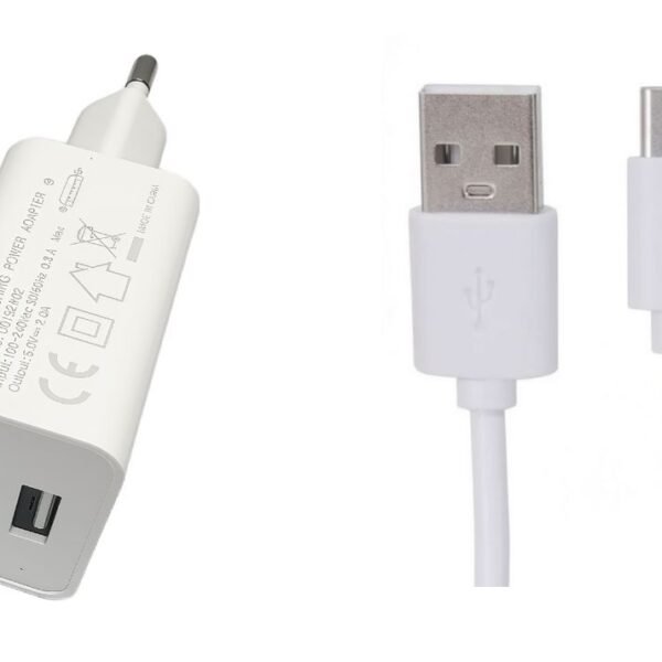 USB-C Charger Set 2.4 A USB-C to USB2.4A 1m + Charger 2.1A, 100-240 V.