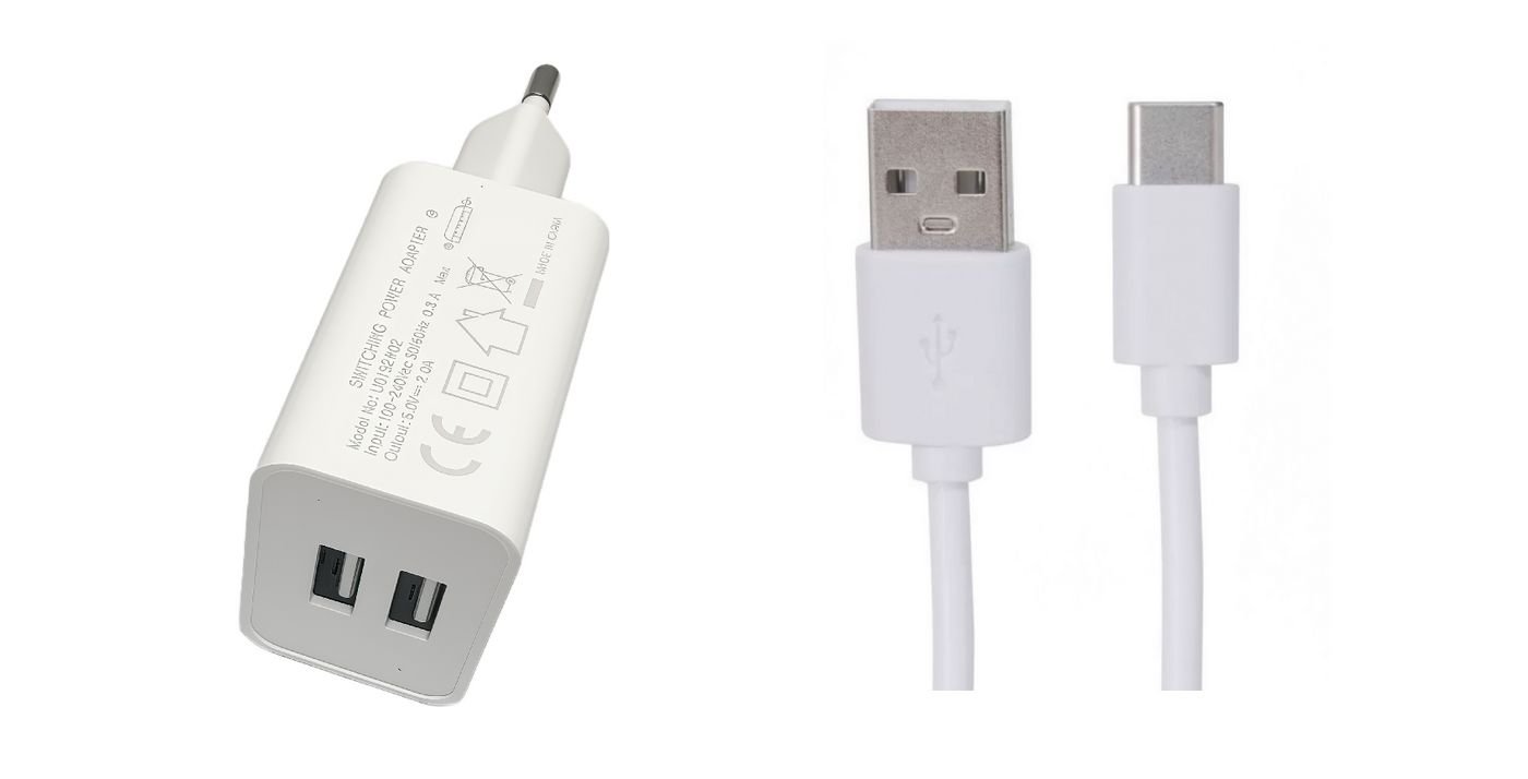 Img_36685539.jpg USB-C Charger Set 2.4 A USB-C to USB2.4A 1m + Charger 2.1A, 100-240 V. - Image 1