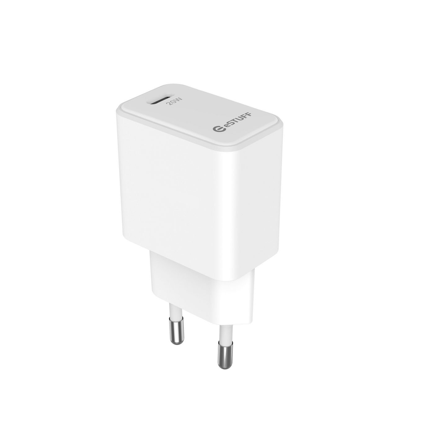 Img_36693803.jpg USB-C Charger EU PD 20W. 1 x USB-C. White - Image 1