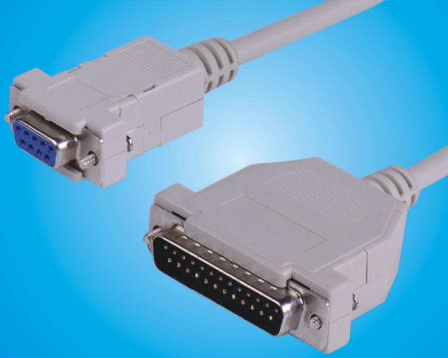 Img_36693942.jpg Serial Printer Cable, 1.8m DB9-DB 25 female - male Serial printer connection cable - Image 1