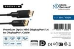 Premium Optic Mini DP-DP  Cable, 8K60Hz, 15m Mini DP+DP  adapter-DP 1.4 15m Support 8K 60Hz, 32.4Gbps, YUV4:4:4, EDID/ HBR3, - Image 3