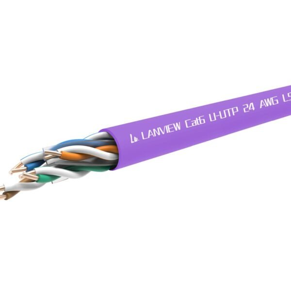 Cat6 U-UTP Network Cable  4x2xAWG24 LSZH Purple 305m  Box