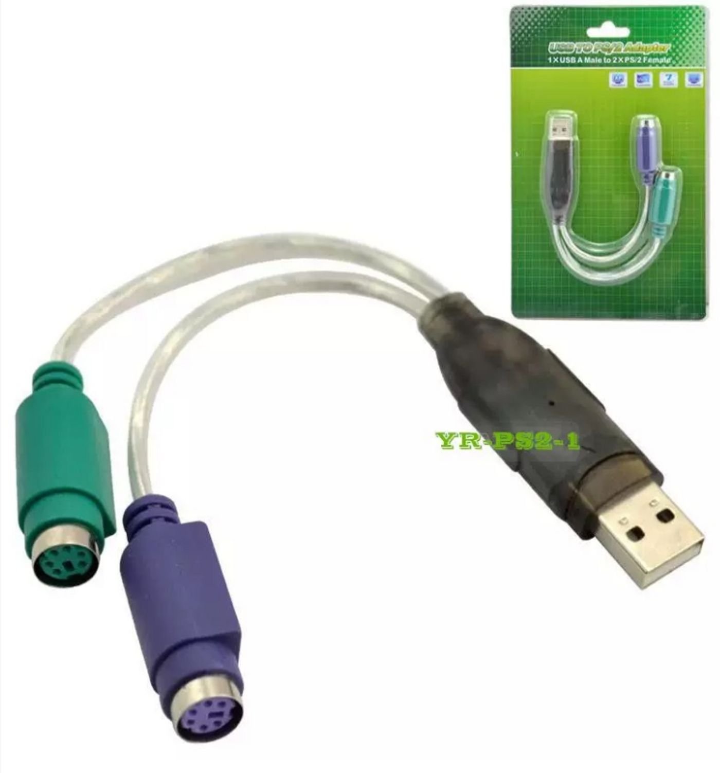Img_36755488.jpg USB A - Converter 2x PS/2 0,3m Support W98, WinME, W2000, XP, Win7, Win8. - Image 1