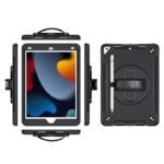 iPad 10.2 2021/2020/2019 OHIO  Defender Case with hand strap  and shoulder strap. Black