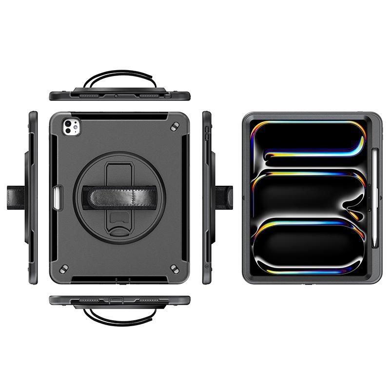 Img_36757217.jpg iPad Pro 13 2025/2024 OHIO Defender Case with hand strap and shoulder strap. Black - Image 1