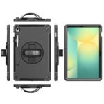 Galaxy Tab S10+/S9FE+/S9+  OHIO Defender Case with hand  strap and shoulder strap. Black